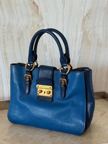 Miu Miu Blue Leather 2-Way Bag