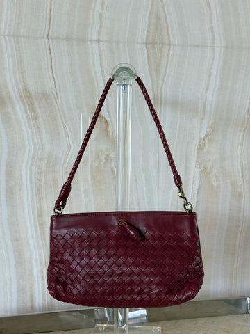 Bottega Veneta Red Intrecciato Shoulder Bag