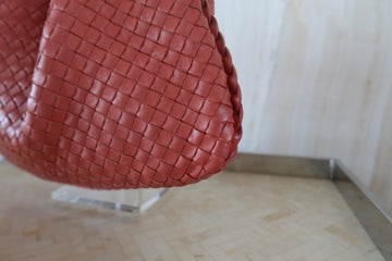 Bottega Veneta Orange Intrecciato Hobo Bag